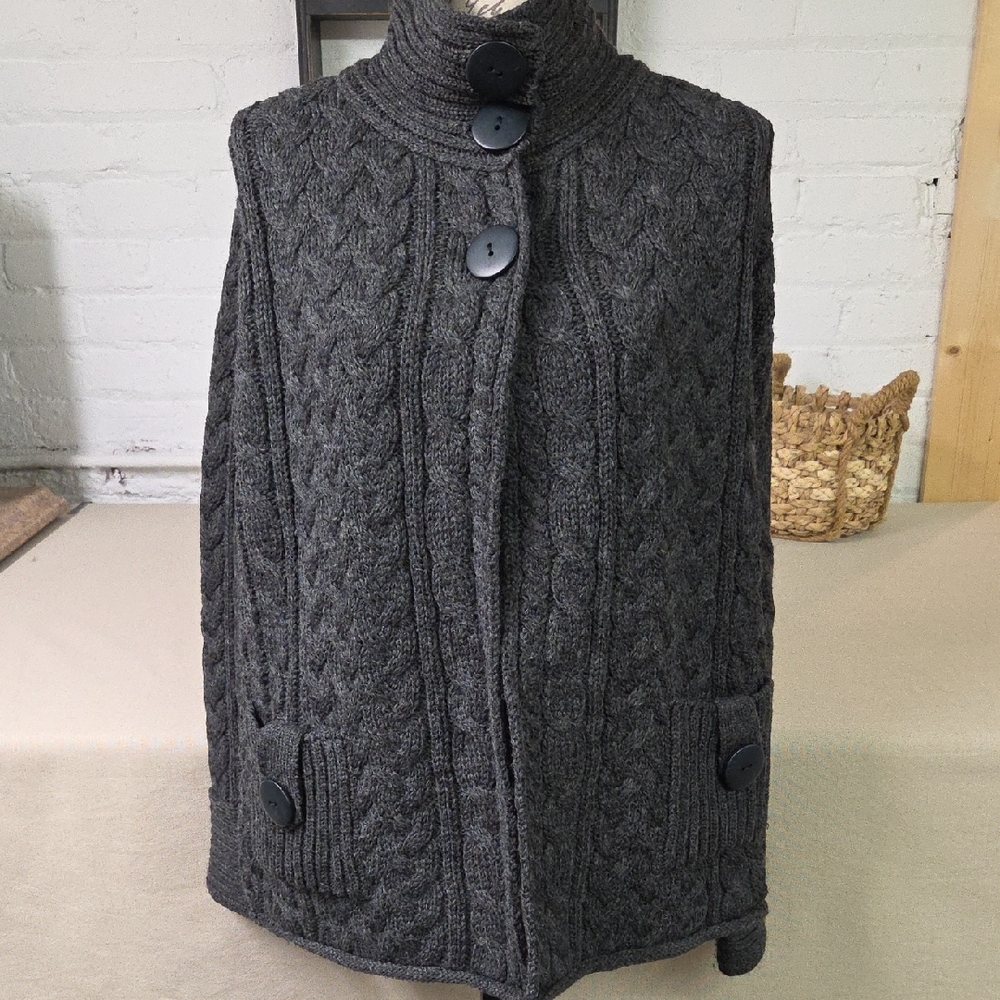 Blarney Woollon Mills Heavy Wool Grey Sweater Sizw XL